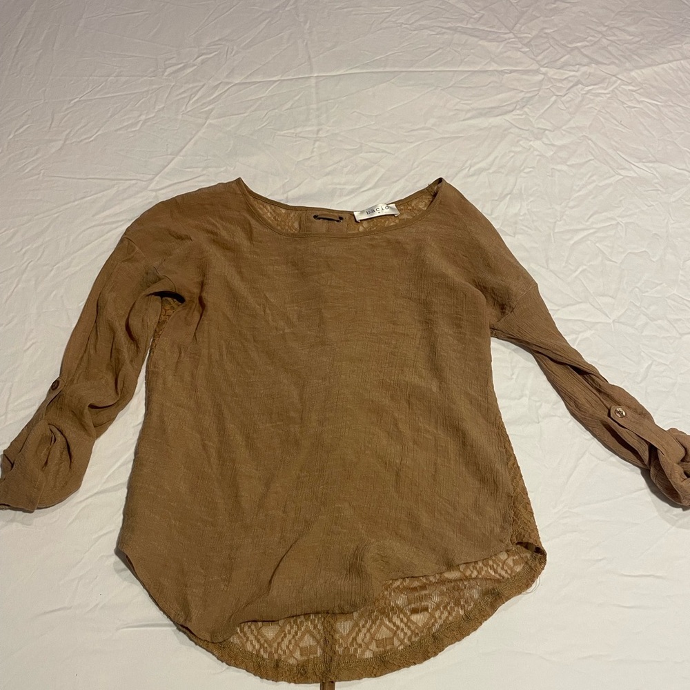 Bacio lace back lace up back boho blouse